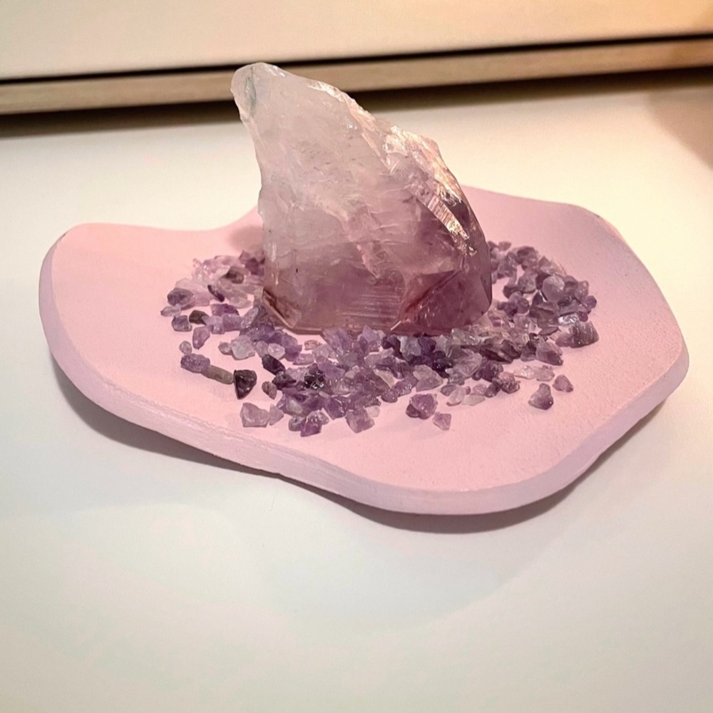 Pink Textured Trinket Dish